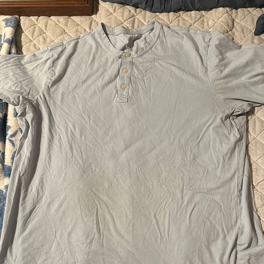 Light Blue Henley Shirt